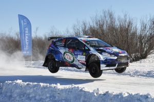 Матрёнин Дмитрий и Матрёнин Александр на Ford Fiesta R5 в полёте. - subarist.ru
